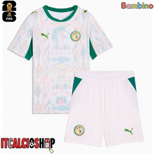 Senegal Prima Maglia Bambino Mondiali 2026 Manica Corta (+ Pantaloni corti)